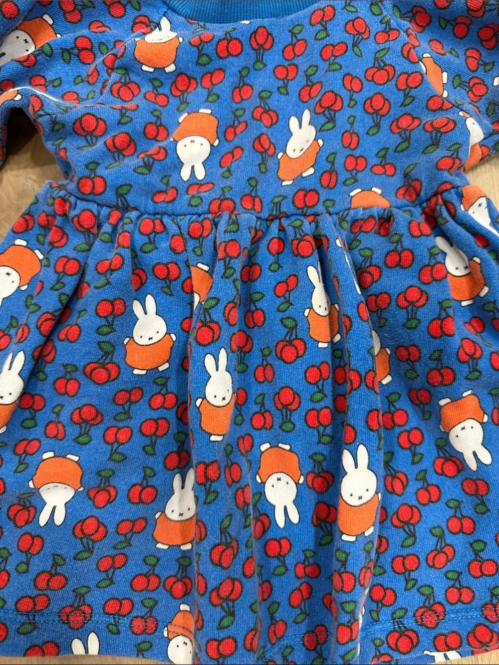 Hanna Andersson miffy Blue Cherry  Toddler Dress size 2 - Picture 2 of 4